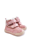 Dziecięce Ocieplane Botki Na Rzepy Big Star KK374188 Różowe