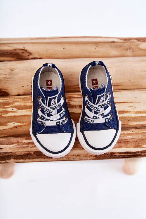 Dziecięce Materiałowe Trampki BIG STAR KK374050 Granatowe