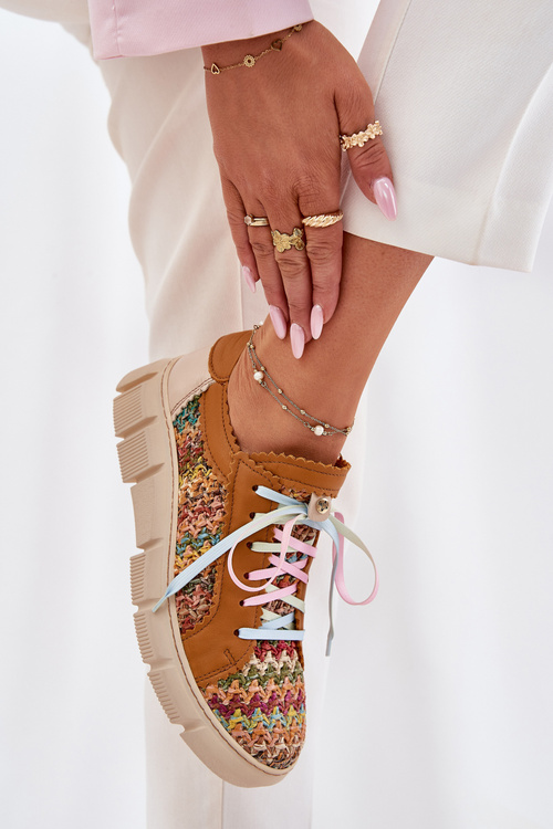 Damskie Skórzane Półbuty Maciejka 05850-29 Multikolor