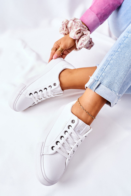 Damskie Trampki Na Platformie BIG STAR II274348 Białe