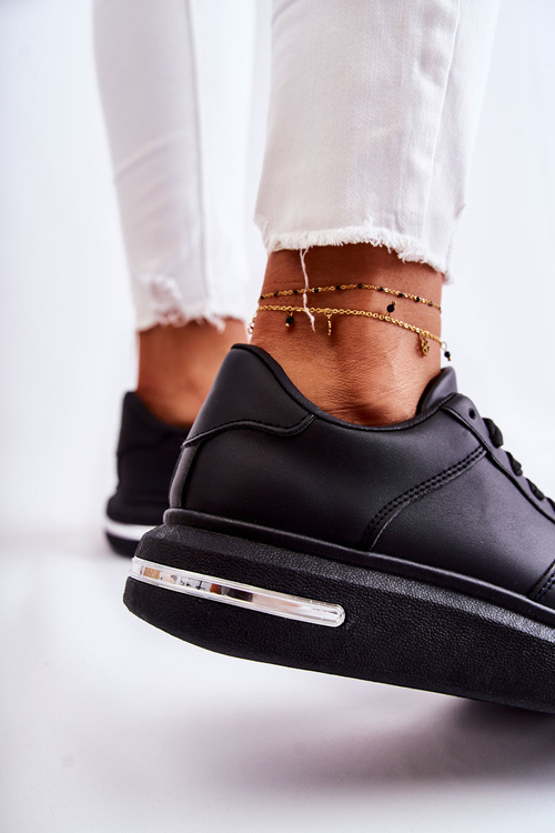 Klasyczne Skórzane Buty Sportowe Czarne Jennys