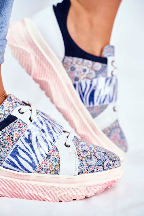 Obuwie Sportowe Sneakersy Damskie Skórzane Maciejka 04448-27