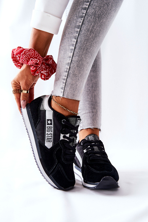 Skórzane Sportowe Buty Big Star II274271 Czarne