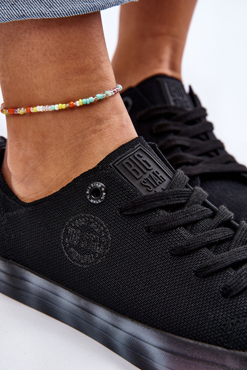 Damskie Trampki Z Kolorową Platformą Big Star LL274239 Czarne