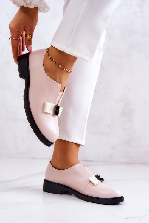 Damskie Półbuty Wsuwane Z Ozdobą Beżowe Janelle