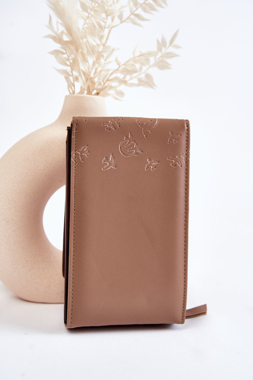 Modna Torebka Portfel 2w1 Z Tłoczeniem Beżowa Savano