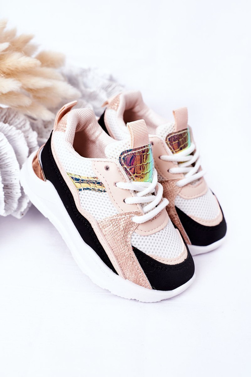 Dziecięce Sportowe Buty Sneakersy Czarno-Różowe Game Time