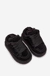 Dziecięce Sneakersy Ocieplane Futerkiem Czarne Mireen