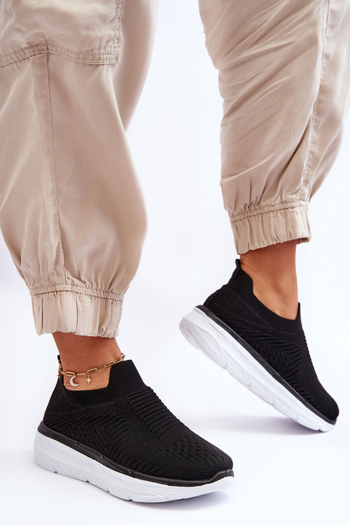 Damskie Wsuwane Buty Sportowe Czarne Ferive