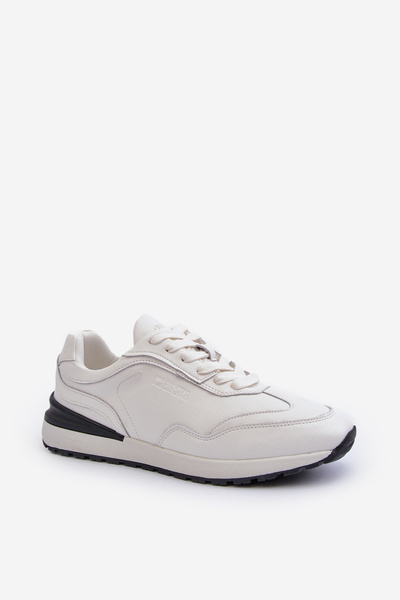 Sneakersy Męskie Skórzane BIG STAR NN174288 Białe
