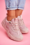 Damskie Sportowe Obuwie Sneakersy Big Star Różowe FF274960