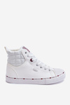 Damskie Wysokie Trampki Cross Jeans KK2R4060C Białe