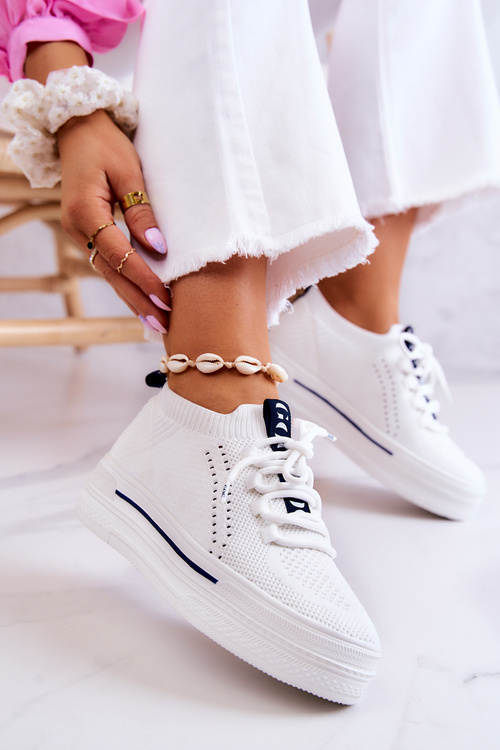 Damskie Buty Sportowe Sneakersy GOE JJ2N4164 Białe
