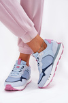 Zamszowe Lekkie Buty Sportowe Damskie Big Star RR274236 HI-POLY SYSTEM Niebieskie