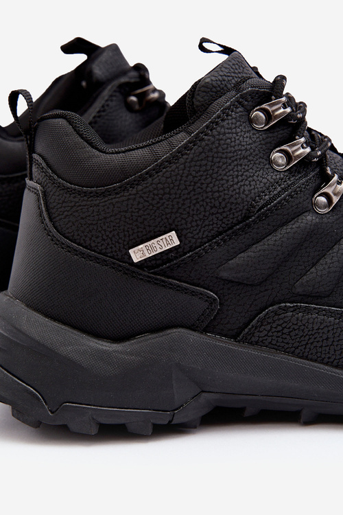 Ocieplane Sneakersy Męskie Czarne Big Star MM174156