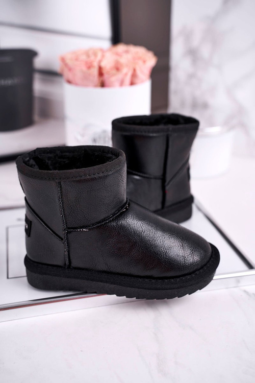 Ocieplane dziecięce botki śniegowce czarne Coraline