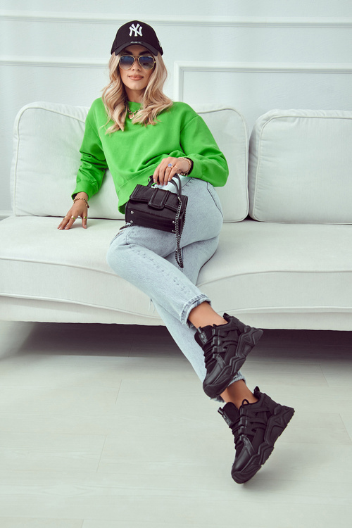 Damskie Sportowe Buty Sneakersy Czarne Daren