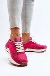 Sneakersy Damskie Skórzane Big Star NN274961 Fuksja