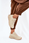 Lekkie Buty Sportowe Damskie Big Star RR274630 HI-POLY SYSTEM Beżowe