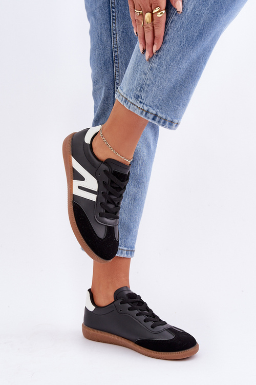 Niskie Sneakersy Damskie Z Eko Skóry Czarne Navidemi