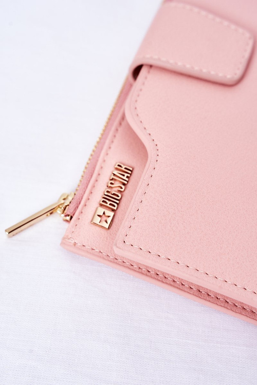 Skórzany Portfel Big Star HH674011 Różowy
