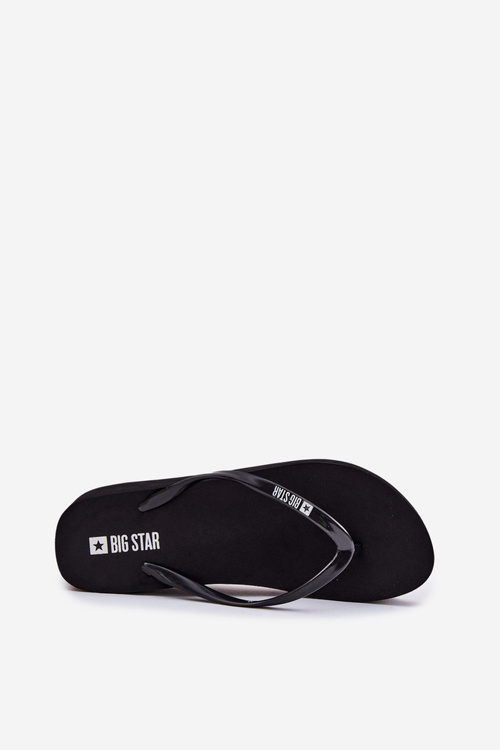 Klapki Japonki Damskie Na Koturnie Big Star RR274A549 Czarne