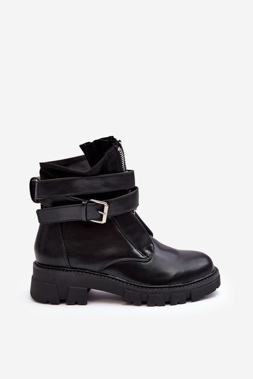 Ocieplane Botki Workery Czarne Not Realy