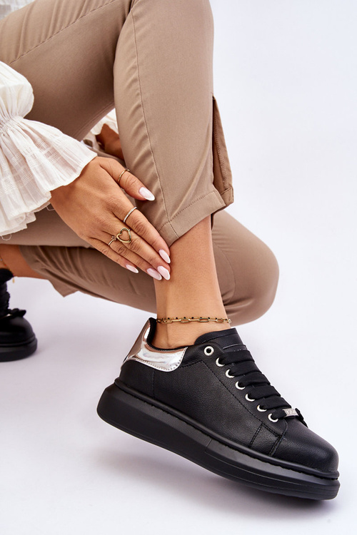 Damskie Buty Sportowe GOE LL2N4012 Czarno-Srebrne