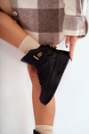 Damskie Ocieplane Wysokie Buty Sportowe Czarne Lexa