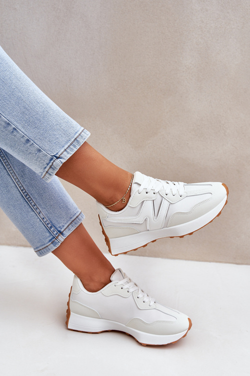 Buty Sportowe Sneakersy Damskie Białe Britma