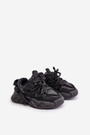Sneakersy Dziecięce Ozdobione Cekinami Czarne Liatoma