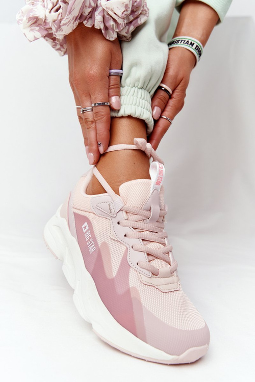 Damskie Sportowe Buty Memory Foam Big Star HH274811 Różowe