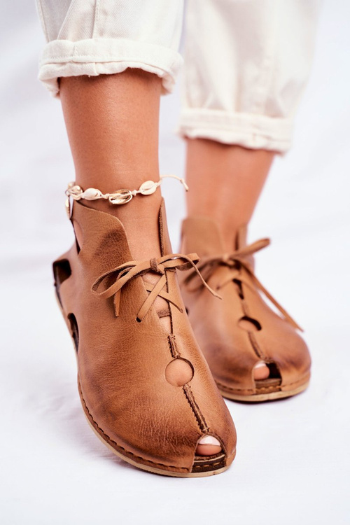 Damskie Półbuty Maciejka Rude 03426-19