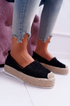 Espadryle Damskie Koronkowe Czarne Lovely Haven