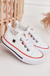 Dziecięce Klasyczne Niskie Trampki BIG STAR HH374089 Białe