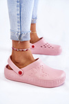 Damskie Lekkie Klapki Chodaki Big Star II275008 Różowe