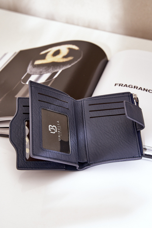 Portfel Damski Eko Skórzany Granatowy Jezorea