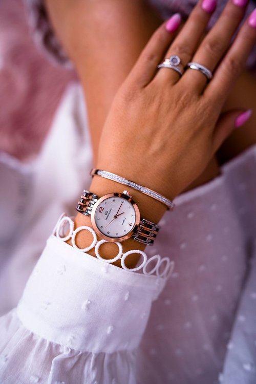 Damski Zegarek Giorgio & Dario Srebrno Miedziany Fargin