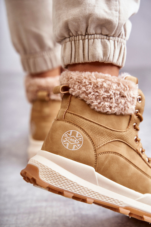 Ocieplane Botki Trapery Lee Cooper LCJ-22-44-1361L Beżowe