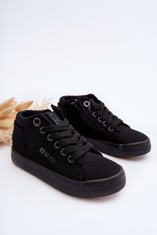 Dziecięce Klasyczne Wysokie Trampki Big Star LL374001 Czarne