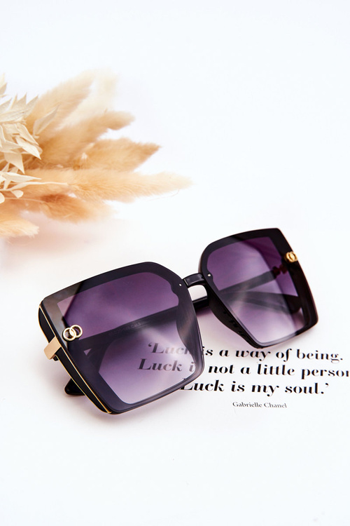 Duże Okulary Przeciwsłoneczne UV400 MA20601 Czarne