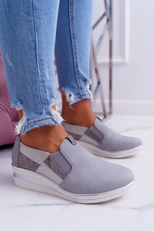 Damskie Półbuty Wsuwane Sergio Leone PB231 Szare Sparten