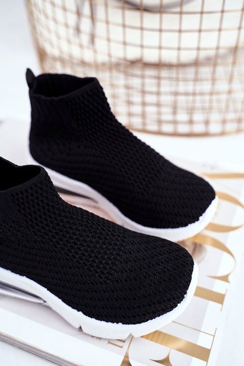 Obuwie Sportowe Dziecięce Wysokie Czarne Tobi