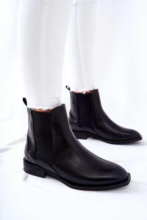 Skórzane Sztyblety Laura Messi Czarne 2353