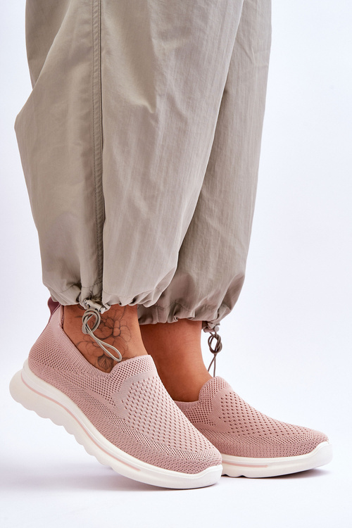 Damskie Tenisówki Materiałowe Wsuwane Różowe Adiora