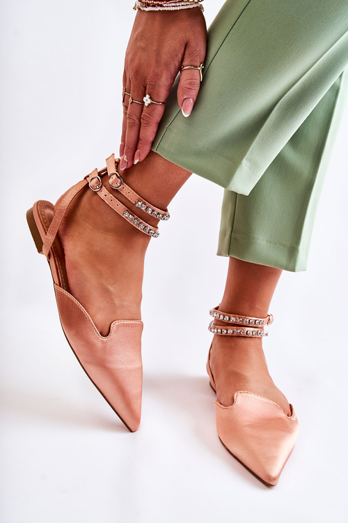 Damskie Sandały Z Noskiem W Szpic Różowe Amisha