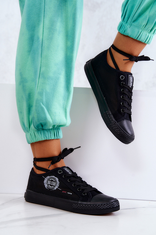 Damskie Tenisówki Trampki BIG STAR JJ274A256 Czarne