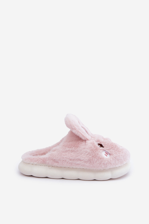 Futrzane Kapcie Z Motywem Króliczka Różowe Natasha