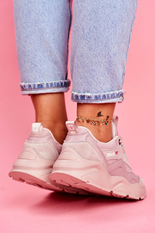 Damskie Sportowe Obuwie Sneakersy Big Star Różowe FF274960