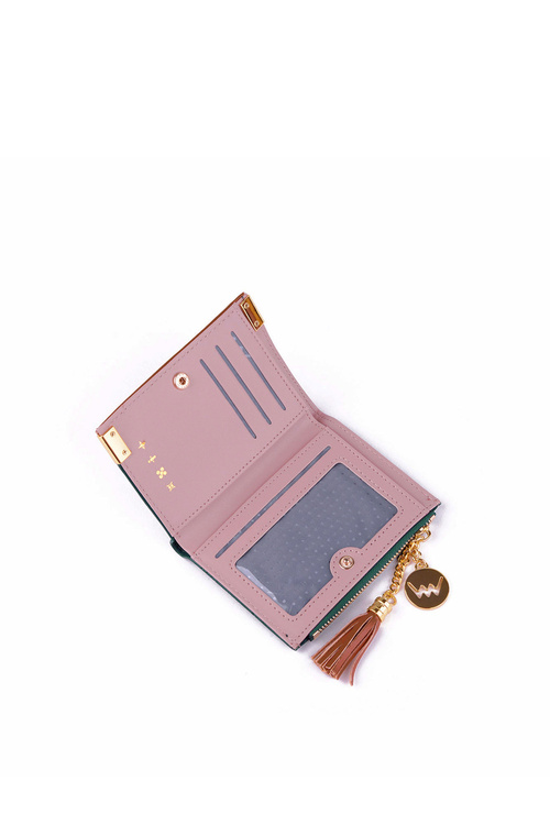 Mały Skórzany Portfel Niebiesko-Brązowy Calyp